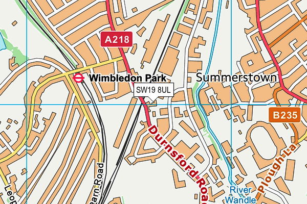 SW19 8UL map - OS VectorMap District (Ordnance Survey)