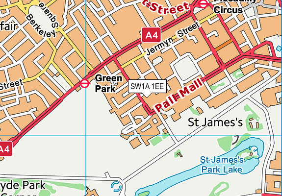 SW1A 1EE map - OS VectorMap District (Ordnance Survey)