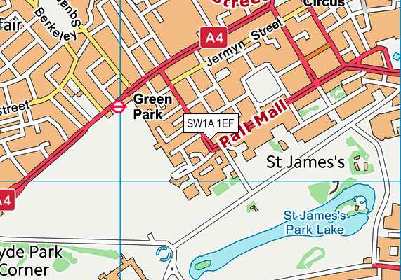 St James's Health Club (Closed) map (SW1A 1EF) - OS VectorMap District (Ordnance Survey)