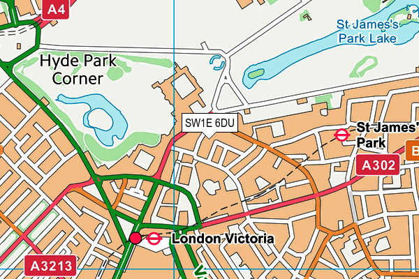SW1E 6DU map - OS VectorMap District (Ordnance Survey)