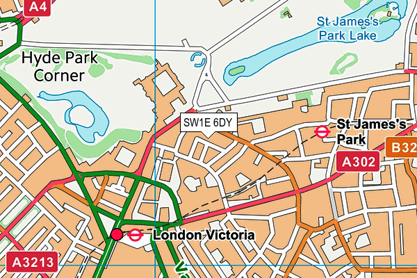 SW1E 6DY map - OS VectorMap District (Ordnance Survey)