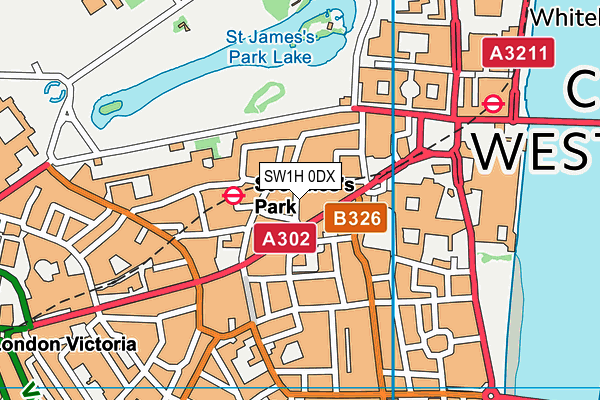 SW1H 0DX map - OS VectorMap District (Ordnance Survey)