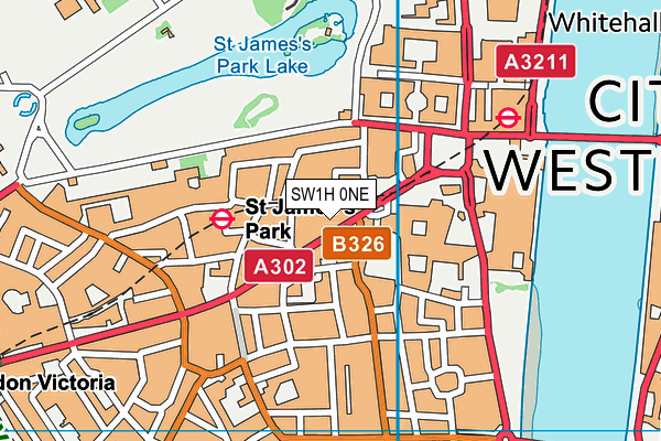 SW1H 0NE map - OS VectorMap District (Ordnance Survey)