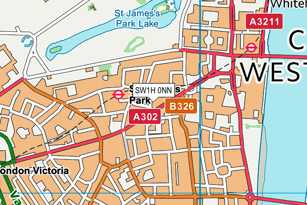 SW1H 0NN map - OS VectorMap District (Ordnance Survey)
