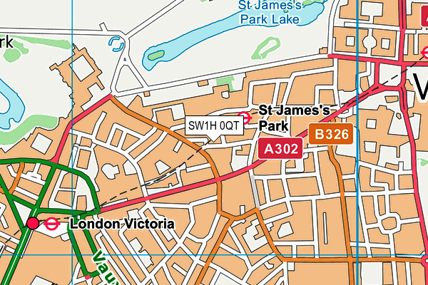 SW1H 0QT map - OS VectorMap District (Ordnance Survey)