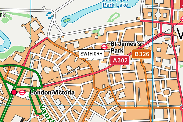 SW1H 0RH map - OS VectorMap District (Ordnance Survey)