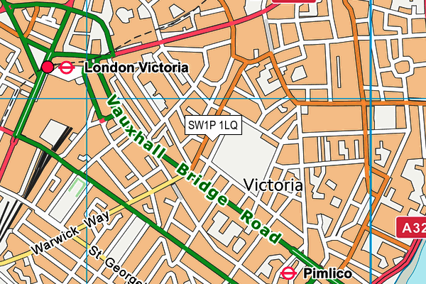 SW1P 1LQ map - OS VectorMap District (Ordnance Survey)