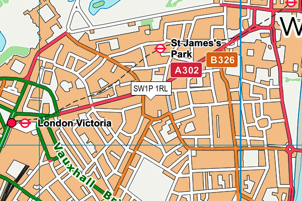 SW1P 1RL map - OS VectorMap District (Ordnance Survey)