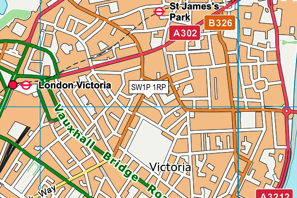 SW1P 1RP map - OS VectorMap District (Ordnance Survey)