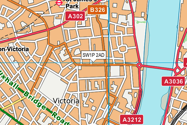 SW1P 2AD map - OS VectorMap District (Ordnance Survey)