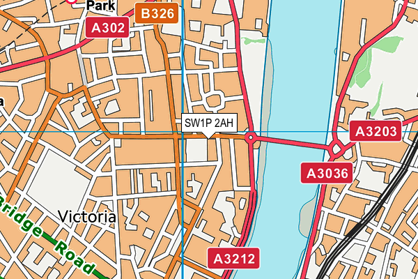 SW1P 2AH map - OS VectorMap District (Ordnance Survey)