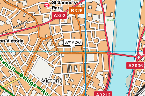 SW1P 2AJ map - OS VectorMap District (Ordnance Survey)