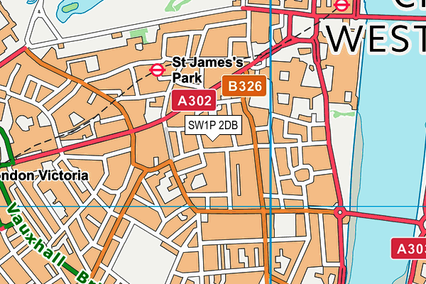 SW1P 2DB map - OS VectorMap District (Ordnance Survey)