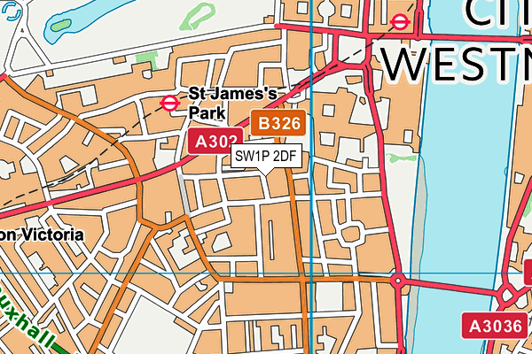 SW1P 2DF map - OS VectorMap District (Ordnance Survey)
