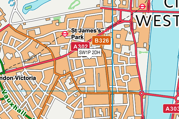 SW1P 2DH map - OS VectorMap District (Ordnance Survey)