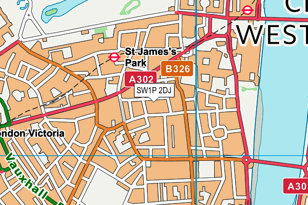 SW1P 2DJ map - OS VectorMap District (Ordnance Survey)