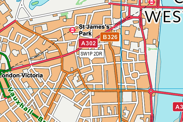 SW1P 2DR map - OS VectorMap District (Ordnance Survey)