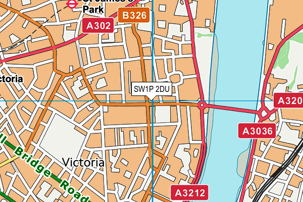 SW1P 2DU map - OS VectorMap District (Ordnance Survey)