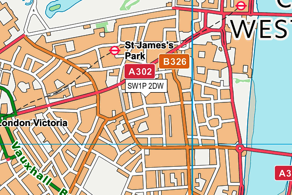 SW1P 2DW map - OS VectorMap District (Ordnance Survey)