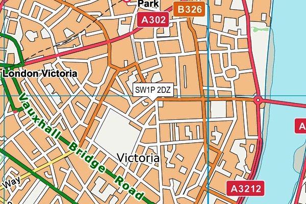 SW1P 2DZ map - OS VectorMap District (Ordnance Survey)