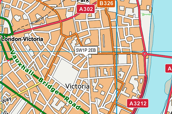SW1P 2EB map - OS VectorMap District (Ordnance Survey)