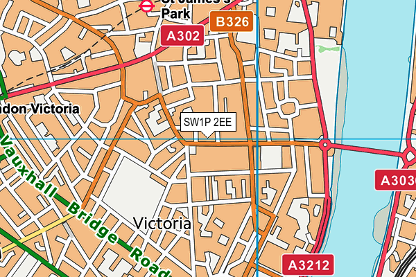 SW1P 2EE map - OS VectorMap District (Ordnance Survey)