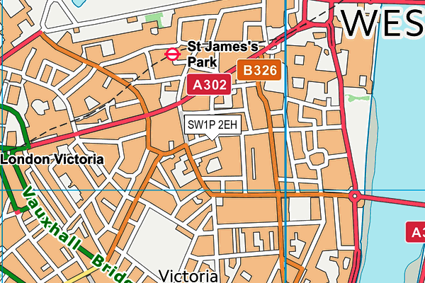SW1P 2EH map - OS VectorMap District (Ordnance Survey)