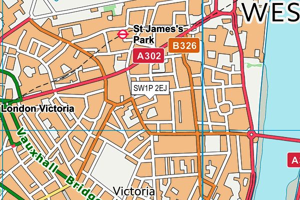 SW1P 2EJ map - OS VectorMap District (Ordnance Survey)