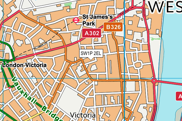 SW1P 2EL map - OS VectorMap District (Ordnance Survey)