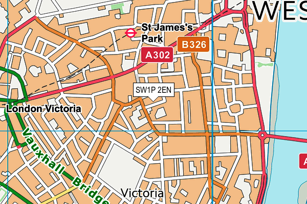 SW1P 2EN map - OS VectorMap District (Ordnance Survey)