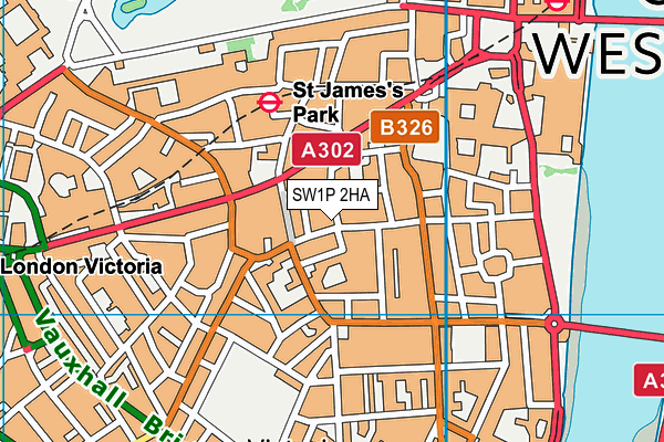 SW1P 2HA map - OS VectorMap District (Ordnance Survey)