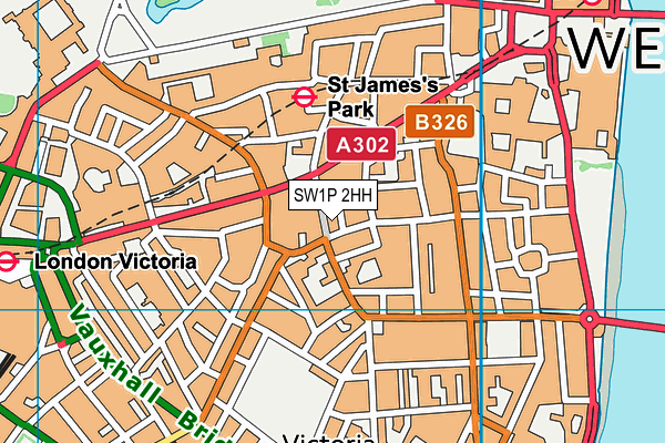 SW1P 2HH map - OS VectorMap District (Ordnance Survey)