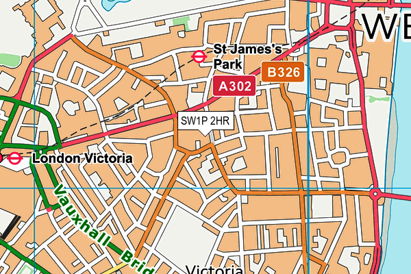 SW1P 2HR map - OS VectorMap District (Ordnance Survey)