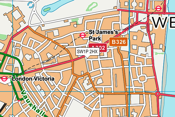 SW1P 2HX map - OS VectorMap District (Ordnance Survey)