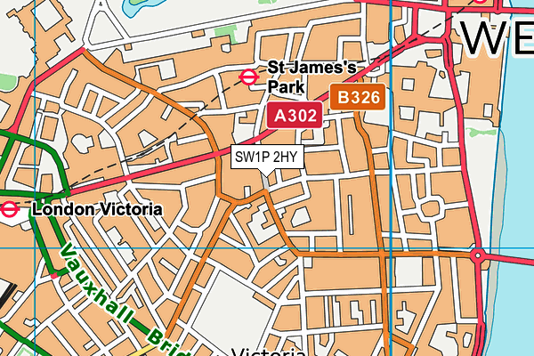 SW1P 2HY map - OS VectorMap District (Ordnance Survey)