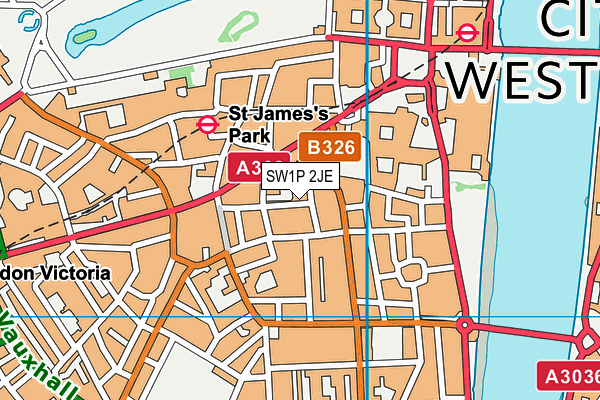 SW1P 2JE map - OS VectorMap District (Ordnance Survey)