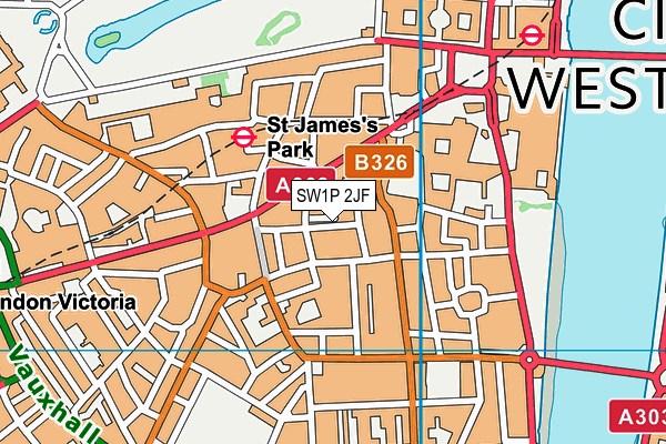 SW1P 2JF map - OS VectorMap District (Ordnance Survey)