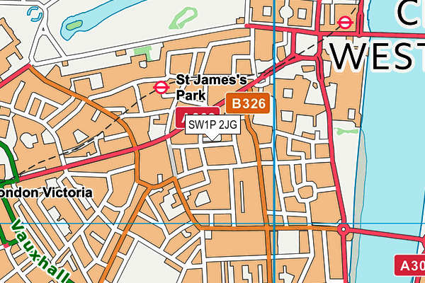 SW1P 2JG map - OS VectorMap District (Ordnance Survey)