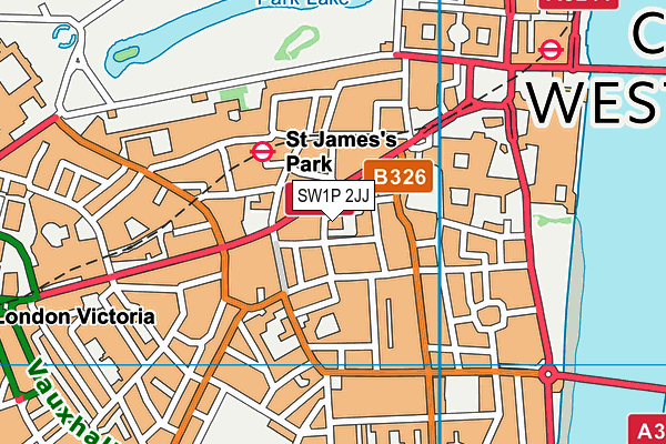 SW1P 2JJ map - OS VectorMap District (Ordnance Survey)