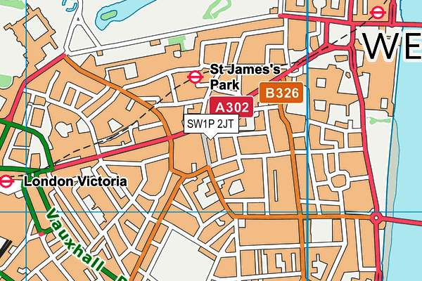 SW1P 2JT map - OS VectorMap District (Ordnance Survey)