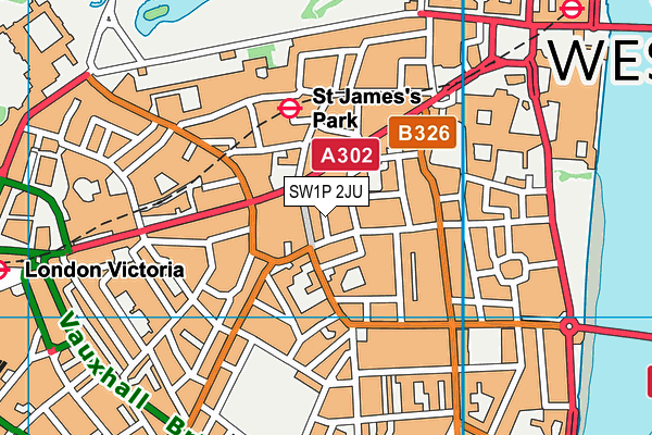 SW1P 2JU map - OS VectorMap District (Ordnance Survey)