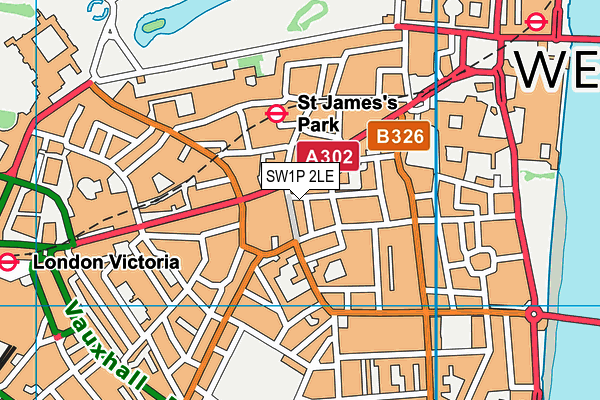 SW1P 2LE map - OS VectorMap District (Ordnance Survey)