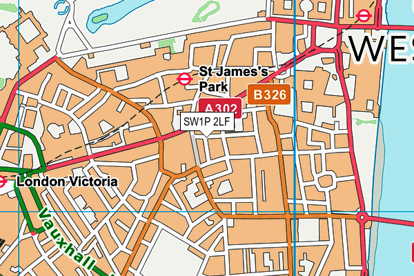 SW1P 2LF map - OS VectorMap District (Ordnance Survey)