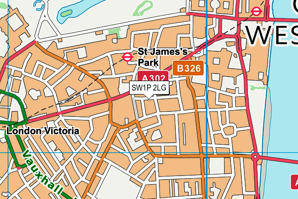 SW1P 2LG map - OS VectorMap District (Ordnance Survey)