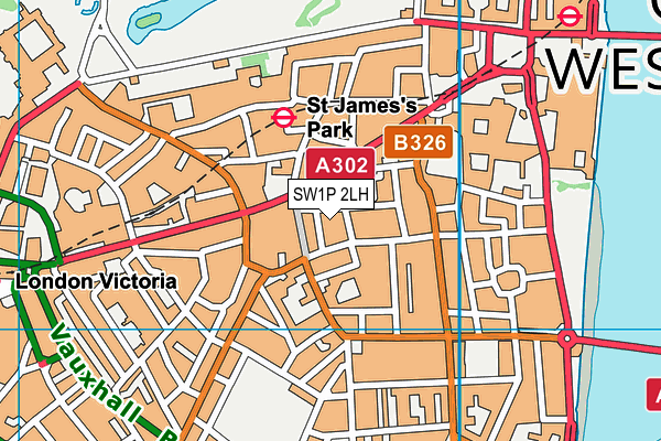 SW1P 2LH map - OS VectorMap District (Ordnance Survey)