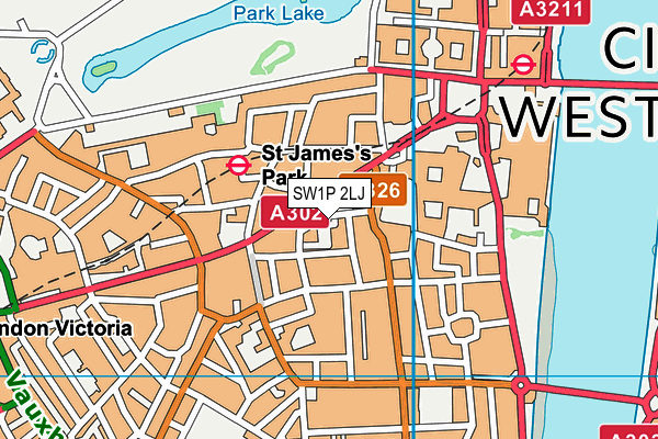 SW1P 2LJ map - OS VectorMap District (Ordnance Survey)