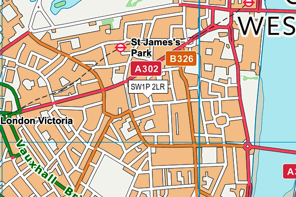 SW1P 2LR map - OS VectorMap District (Ordnance Survey)