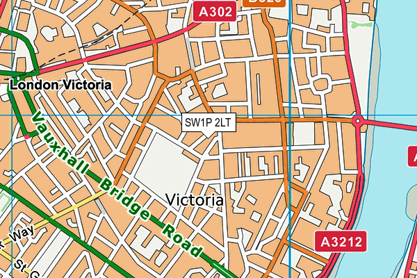 SW1P 2LT map - OS VectorMap District (Ordnance Survey)