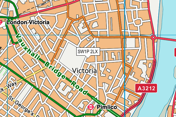SW1P 2LX map - OS VectorMap District (Ordnance Survey)