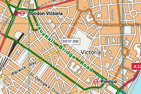 SW1P 2NE map - OS VectorMap District (Ordnance Survey)